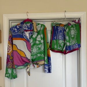 Zara Colorful Paisley Print Set